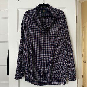 Viyella cotton wool tartan/plaid button-down shirt